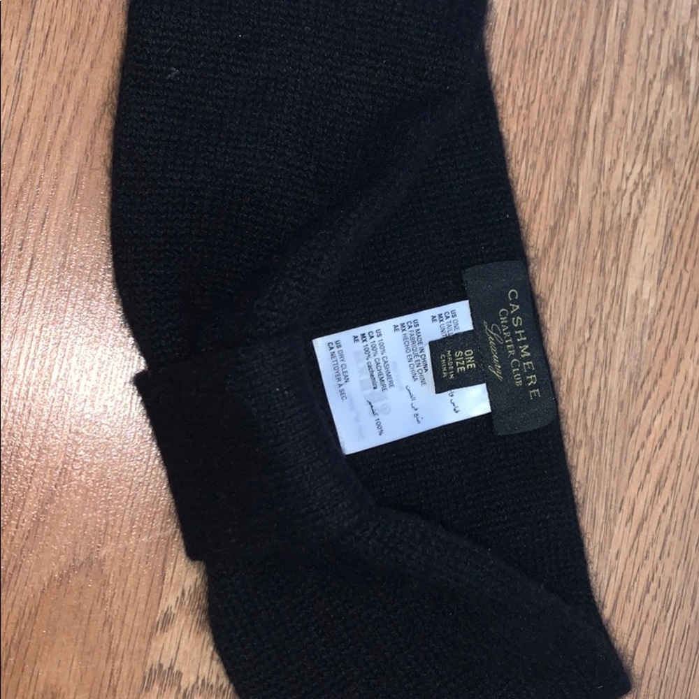 Cashmere ear warmer headband with bow